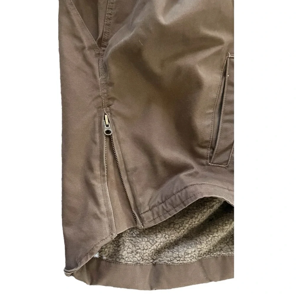 Berne Brown Sherpa Lined Canvas Jacket Hooded Size Men’s 3XL Workwear outdoors - Picture 5 of 9